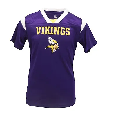Minnesota Vikings Official NFL Kids Youth Girls Size Jersey-Style Athletic Shirt • $17.95
