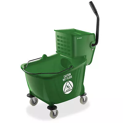 33 Quart Commercial Mop Bucket With Side Press Wringer Green • $61.99