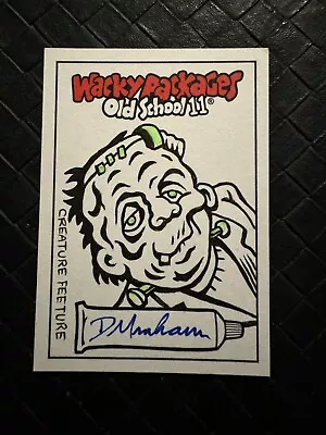 2023 WACKY PACKAGES OLD SCHOOL 11 SKETCH CARD CHARACTER By Dustin Graham 1/1 • $47.99