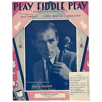 Vintage Sheet Music PLAY FIDDLE PLAY 1933 Emery Deutsch Altman Lawrence • $7.14