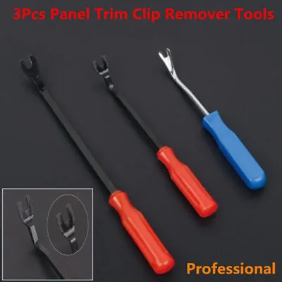 3Pcs Car Door Panel Upholstery Remover Moldings Trim Clip Fastener Removal Tools • $36.52