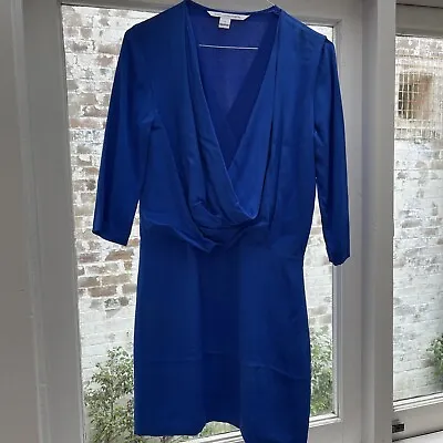 Diane Von Furstenberg Size 0 Mini Dress Blue • $10