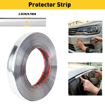 Chrome Car Moulding Trim Strip Door Protector 5M For SUV Room Wall Universal US • $16.99
