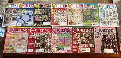 Lot Of 12 Quilter’s Newsletter Magazine (7) & McCall’s Quilting (5) 2006-2008 • $12.99