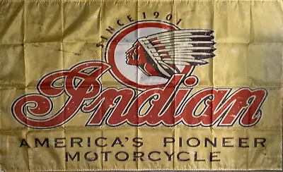 INDIAN VINTAGE FLAG HUGE Classic Car Show Man Cave Garage Shed • $26.50