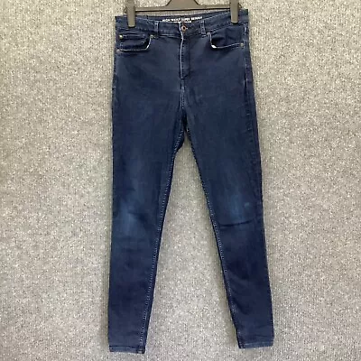 Jack Wills The Ferham High Waist Super Skinny Dark Blue Jeans 30 X 30 • £12
