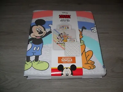 Disney Mickey Mouse Reversible Single Duvet Set - New  • £14.99