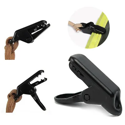 10Pcs Awning Clamp Tarp Clips Snap Hangers Tent Camping Survival Tighten T@_@ • £3.72