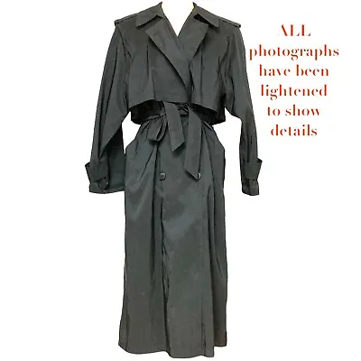 Women Coat S Black 49  Trench Vintage FORECASTER 28oz Nylon/poly • $30