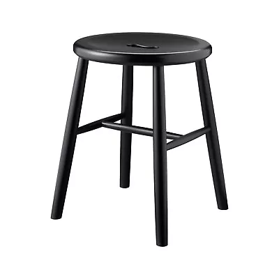 Børge Mogensen Model J27 Black Painted Beech Stool Produced By FDB Møbler • $310