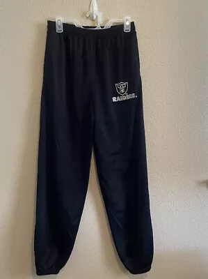 NFL Pro Stuff Vintage Mesh Raiders Track Pants Size Boys Large • $29