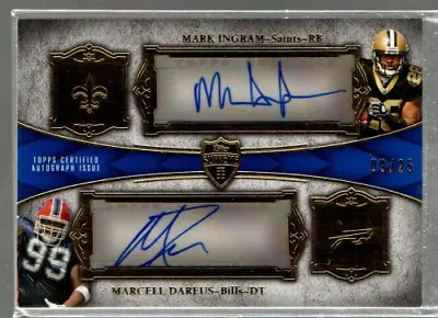 2011 Topps Supreme Dual Autographs #SDAID Mark Ingram Marcell Dareus Auto /25 • $79.50