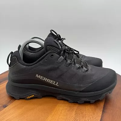 Merrell Shoes Mens 9 Moab Speed Vibram Black Asphalt Outdoors Hiking Sneakers • $33.99