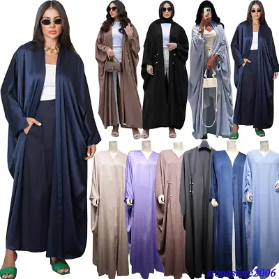 Dubai Kaftan Women Muslim Kimono Cardigan Islamic Open Abaya Ramadan Robe Dress • $49.48
