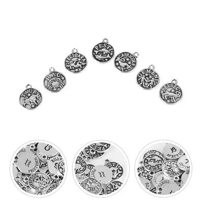  60 Pcs Zodiac Sign Charms Jewlery DIY Accessories Jewelry Making Supplies • £8.68