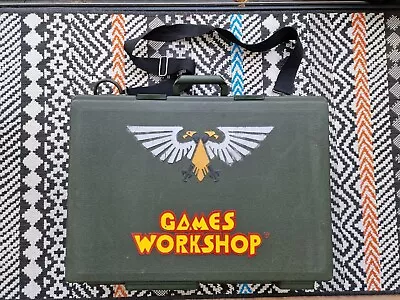 Large Green Games Workshop Carry Case Warhammer Age Of Sigmar/40K/LOTR With Foam • £28