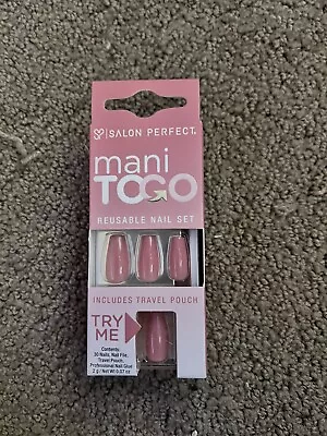 Salon Perfect Mani To Go Reusable Nail Set PURPLE NEW IN BOX • $6.50