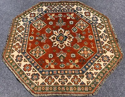 Authentic Hand Knotted Afghan Kazak Wool Area Rug 3.3 X 3.2 Ft (2093 HM) • £80.36