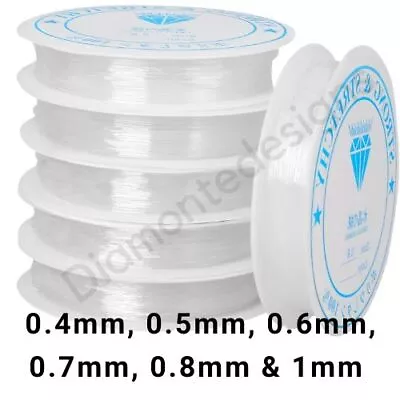 £2.29 • Buy Clear Nylon Beading Elastic Stretch Cord Thread Jewellery String Bracelets Wire