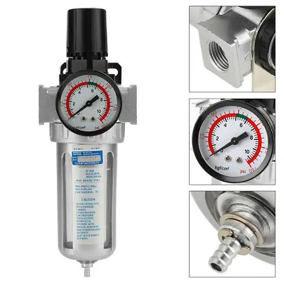 1/2 Inch Air Filter Pressure Regulator Compressor Air Tools Separator Oil Water  • $31.99