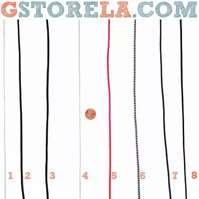 Round Elastic Trim / Stretch Bungee String (2.5mm - 4mm 1/8 Cord)   • $9