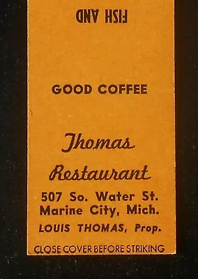 1940s Louis Thomas Restaurant Fish And Chicken 507 So. Water St. Marine City MI • $5.32
