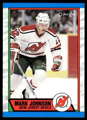 1989-90 O-Pee-Chee #244 Mark Johnson New Jersey Devils Hockey Card • $1.89