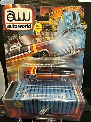 1:64 Auto World 1981 Chevy C-10 Cheynne + Tin Container 🛻🛻🛻🛻 • $18