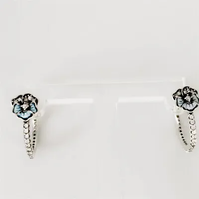 $20.99 • Buy  Blue Flower Hoop Earrings 290775C01 