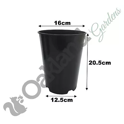 3 Litre Deep Rose Plant Pots Tall Root Black Plastic Seed Flower Pot Strong • £8.95