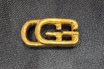 Vintage Gucci Belt Buckle Double G Gold Tone Buckle Only • $149.99