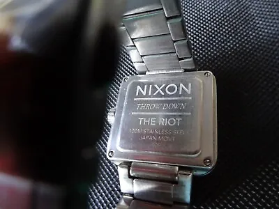 NIXON Throw Down The Riot 100M Stainless Steel Mens Watch Japan Movt NAVY Blue • $49.99