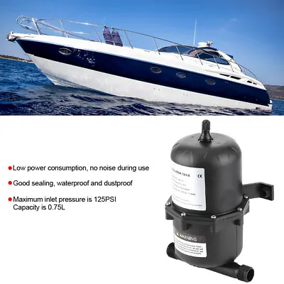 Accumulator Pressure Tank Water Pump Flow Control 0.75 L 125PSI For Marine • £25.82