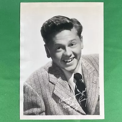 Mickey Rooney 1940's Print Autograph Studio Portrait Press Photo Hollywood Actor • $6.71