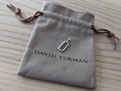 David Yurman Round Black Diamond Streamline 925 Pendant • $357.50