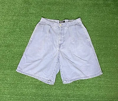 $18 • Buy Vintage Polo Ralph Lauren Andrew Short Cotton Pleat Front Shorts Size 27