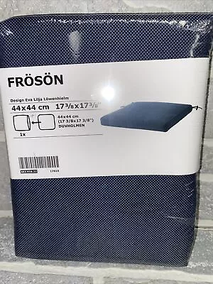 Ikea Froson Chair Pad Cover 17 3/8  X17 3/8 Navy Blue 603.918.21 NEW 44cm Square • £13.13