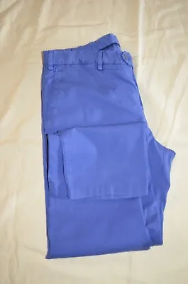 $55 • Buy Trillion Of Palm Beach Authentic Linen/Wool  Men’s Cuffed Blue Pants Size 34