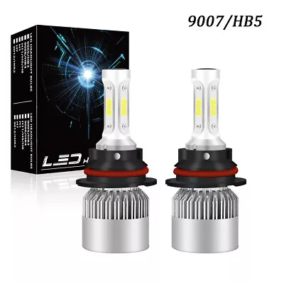 9007 HB5 COB LED Headlight Bulbs Conversion Kit High Low Beam 6000K Super White • $12.99