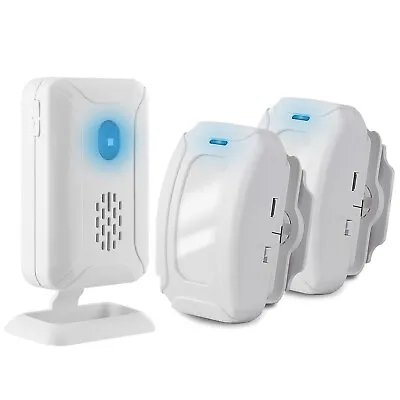 Wireless 2 PIR Motion Detector Welcome Chime Alarm Home Business Entry Doorbell • $33.49