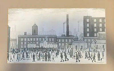 £30 • Buy L. S. Lowry - Outside The Mills Vintage Print - Framed 11.5x20” Copyright