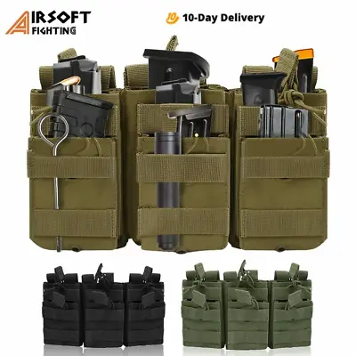 Tactical Triple Magazine Pouch Double-Layer Mag Pouches Universal • $52.82