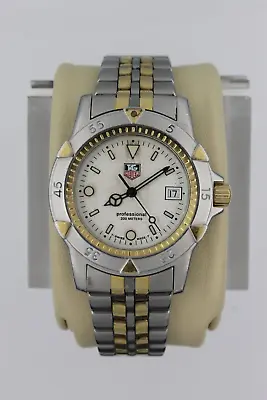 Tag Heuer 955.713 Mens Watch WD1221.BB0611 Gold 1500 Professional 2-Tone SS Dive • $330