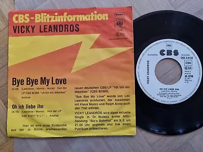 7  Single Vicky Leandros - Bye Bye My Love Vinyl Germany PROMO • $22.99