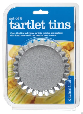£6.16 • Buy Kitchen Craft (PK.6) 10cm Loose Base Fluted Mini Flan Tart Quiche Tin KCTARTLET