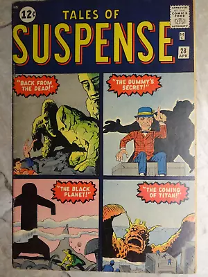 Tales Of Suspense #28 Atlas Marvel Comics Silver Age Coming Of Titan 1961 Fine- • $34