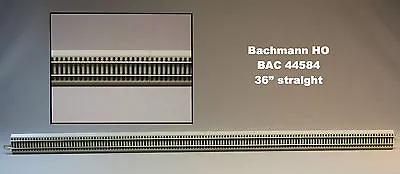 BACHMANN E-Z TRACK HO 36  LONG STRAIGHTS Nickel Silver Inch Roadbed BAC44584 NEW • $28.79