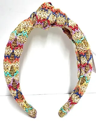 J.Crew Factory Woven Knotted Headband One Size Multicolor Metallic Threading NWT • $26