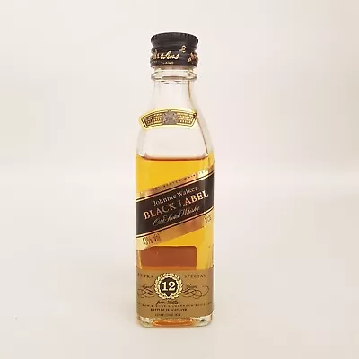 Johnnie Walker Black Label Extra Special Scotch Whisky Rare Old Miniature • $13.95