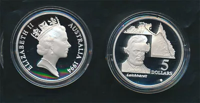 $44.99 • Buy Australia: 1994 $5 Ludwig Leichardt. 1.08oz ASW 36g Silver Ex Masterpieces Set